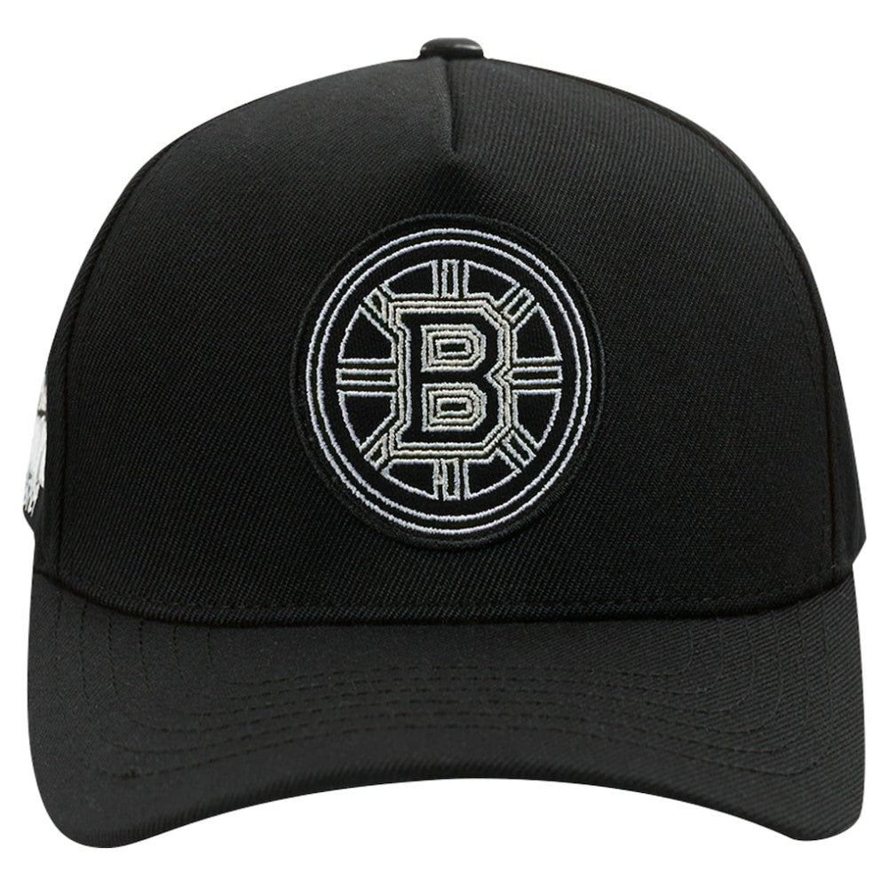 Boston Bruins Pro Standard Paint the City Pinch Front Snapback Hat - Black - NHL