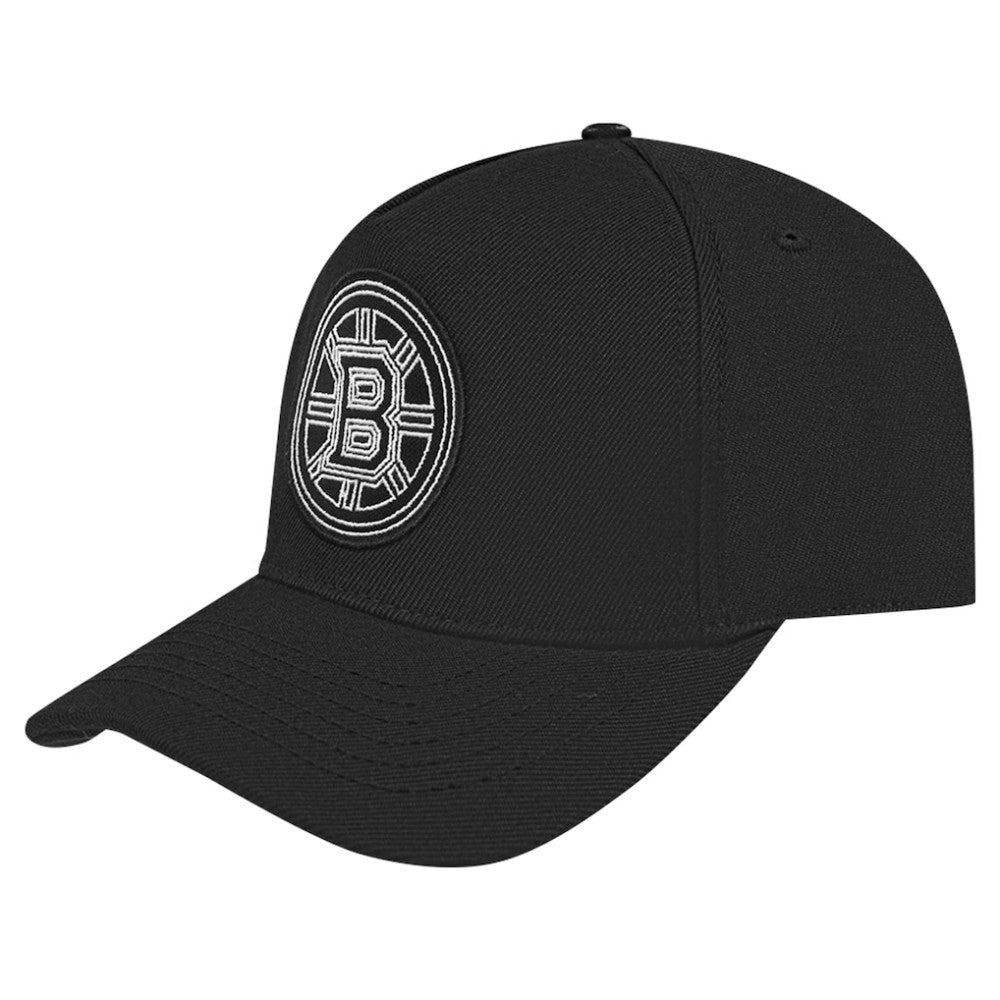 Boston Bruins Pro Standard Paint the City Pinch Front Snapback Hat - Black - NHL