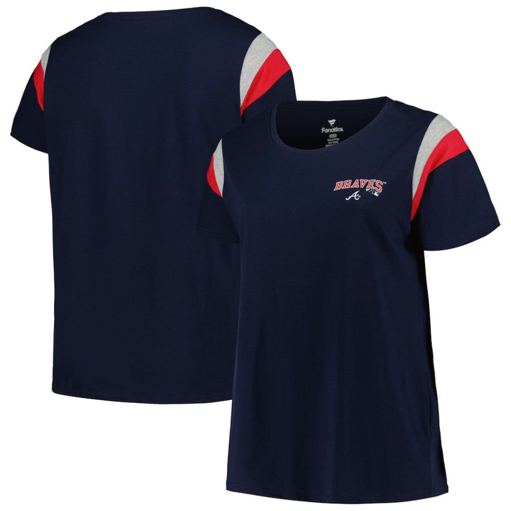 Atlanta Braves Profile Women's Plus Size Scoop Neck T-Shirt - MLB