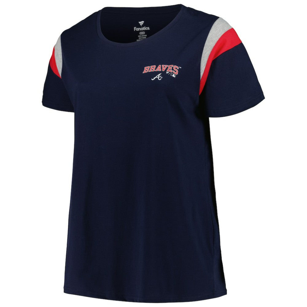 Atlanta Braves Profile Women's Plus Size Scoop Neck T-Shirt - MLB