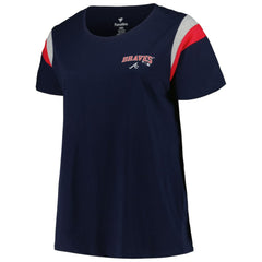 Atlanta Braves Profile Women's Plus Size Scoop Neck T-Shirt - MLB