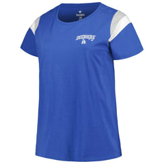 Los Angeles Dodgers Profile Women's Plus Size Scoop Neck T-Shirt - MLB