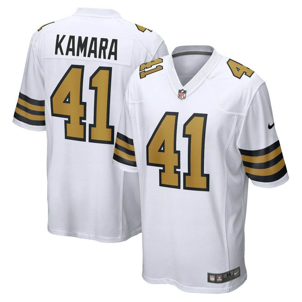 Alvin Kamara New Orleans Saints Alternate Game Jersey White | Nike for Sale