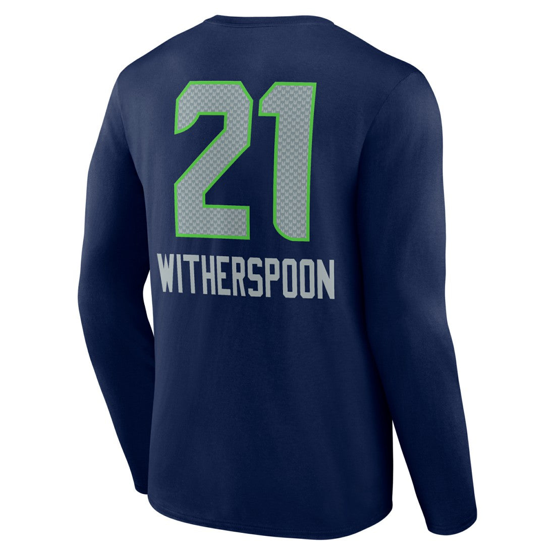 Devon Witherspoon Seattle Seahawks Team Wordmark Player Name & Number Long Sleeve T-Shirt College Navy | NFL
