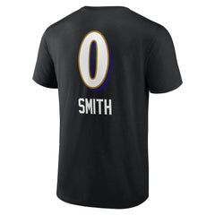 Roquan Smith Baltimore Ravens Team Wordmark Player Name & Number T-Shirt Black | NFL
