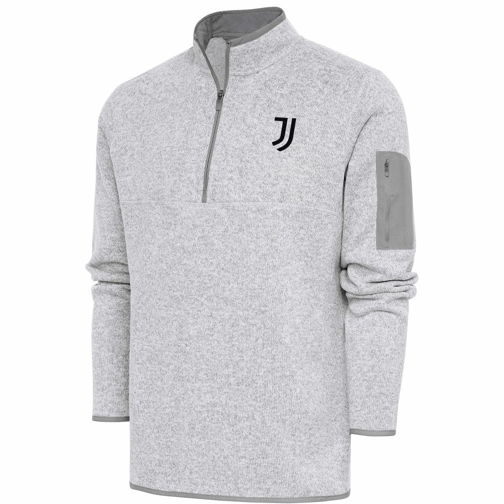 Juventus Elevate Quarter-Zip Pullover Heather Gray - FIFA World CUP