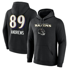 Mark Andrews Baltimore Ravens Team Wordmark Player Name & Number Pullover Hoodie Black | NFL