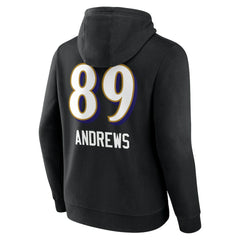 Mark Andrews Baltimore Ravens Team Wordmark Player Name & Number Pullover Hoodie Black | NFL