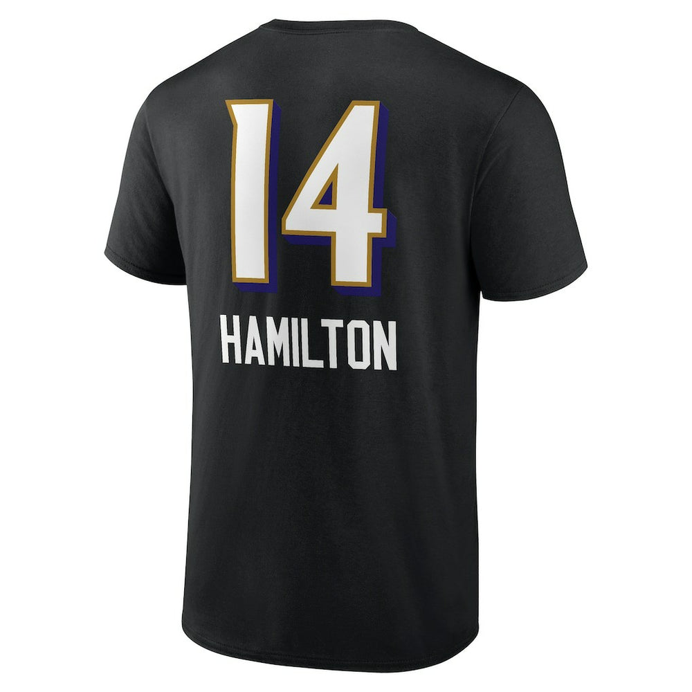 Kyle Hamilton Baltimore Ravens Team Wordmark Player Name & Number T-Shirt Black | NFL