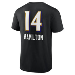 Kyle Hamilton Baltimore Ravens Team Wordmark Player Name & Number T-Shirt Black | NFL