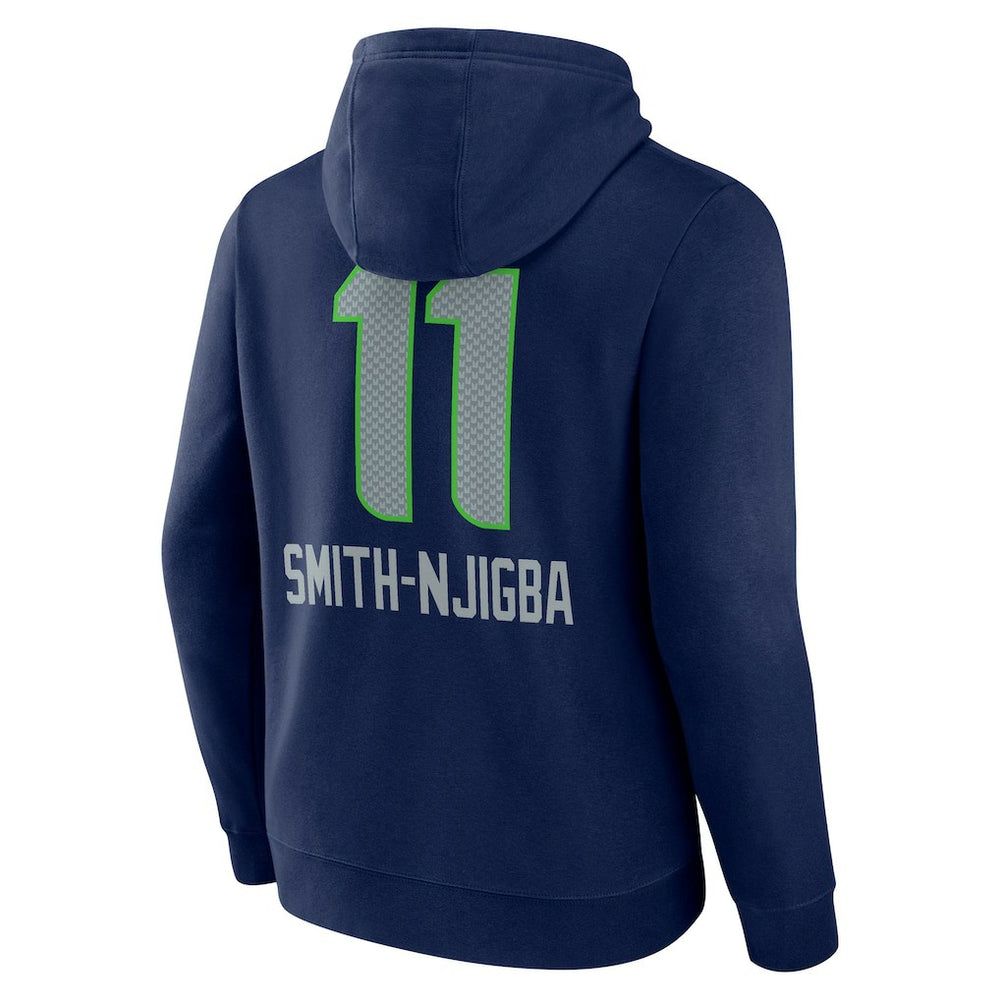 Jaxon Smith-Njigba Seattle Seahawks Team Wordmark Player Name & Number Pullover Hoodie College Navy | NFL