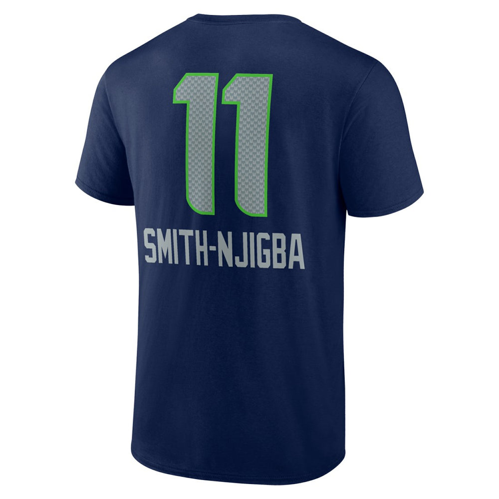 Jaxon Smith-Njigba Seattle Seahawks Team Wordmark Player Name & Number T-Shirt College Navy | NFL