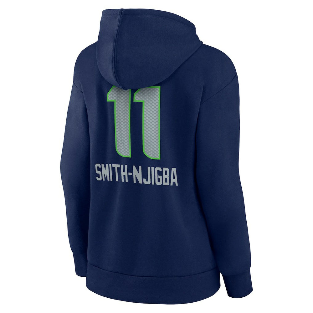 Jaxon Smith-Njigba Seattle Seahawks Women's Team Wordmark Player Name & Number Pullover Hoodie College Navy | NFL