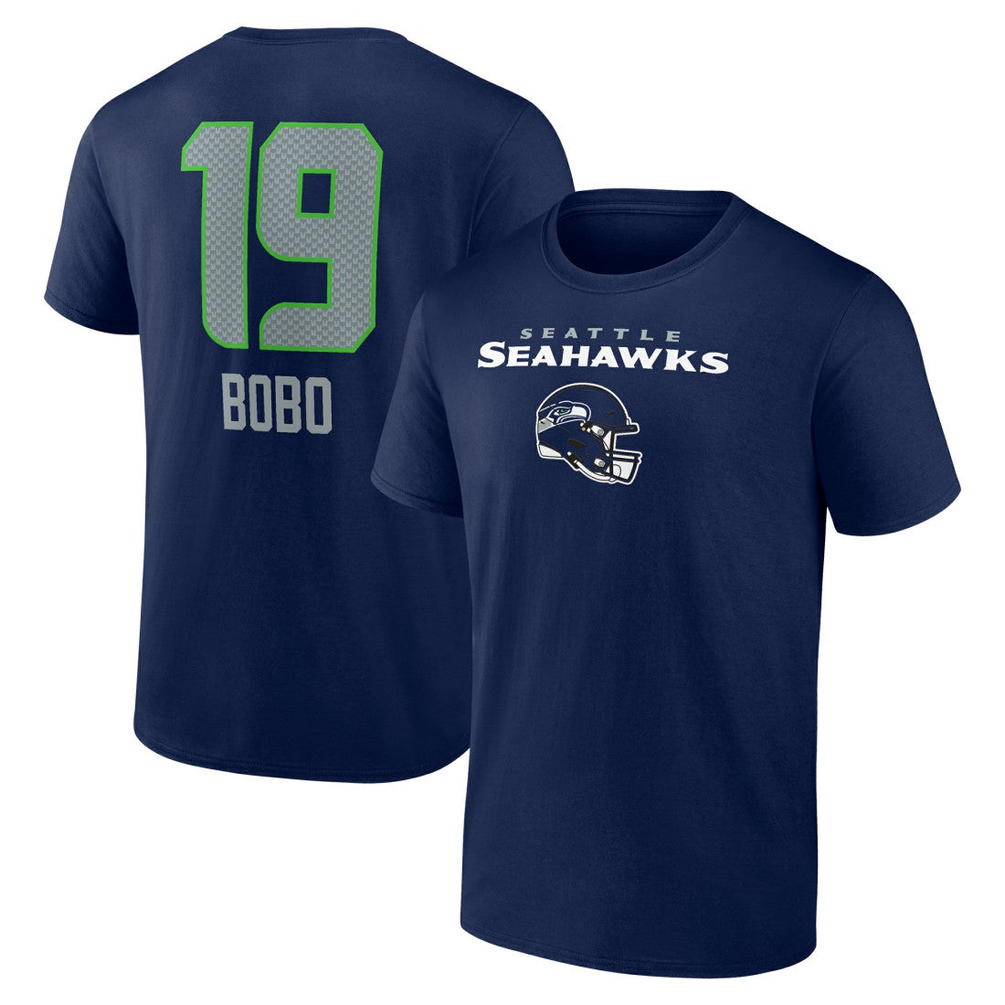 Jake Bobo Seattle Seahawks Team Wordmark Player Name & Number T-Shirt College Navy | NFL