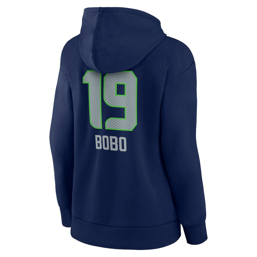 Jake Bobo Seattle Seahawks Women's Team Wordmark Player Name & Number Pullover Hoodie College Navy | NFL
