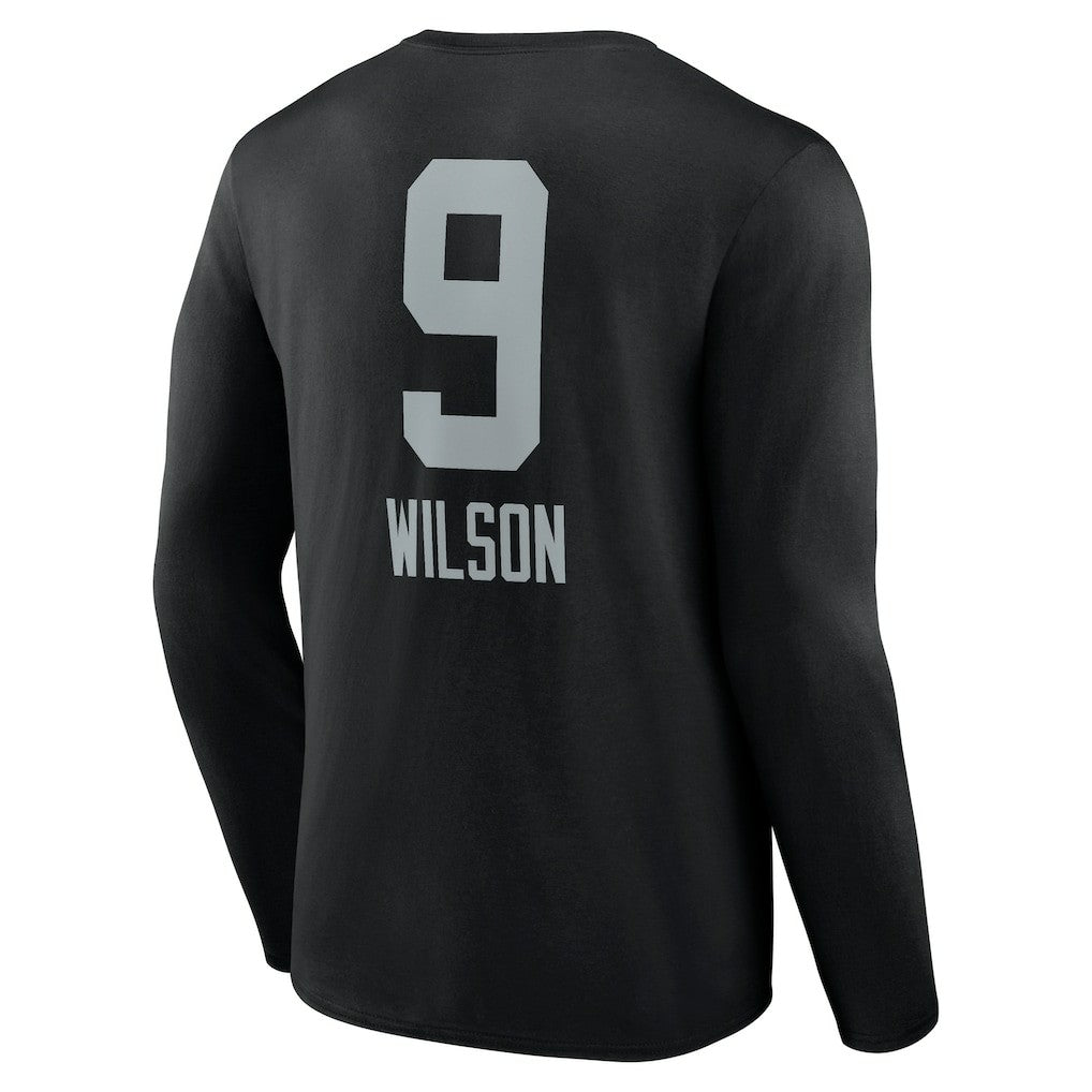 Tyree Wilson Las Vegas Raiders Team Wordmark Player Name & Number Long Sleeve T-Shirt Black | NFL