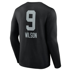Tyree Wilson Las Vegas Raiders Team Wordmark Player Name & Number Long Sleeve T-Shirt Black | NFL