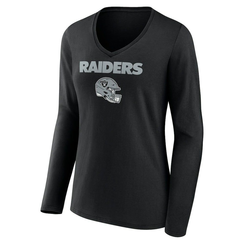 Tyree Wilson Las Vegas Raiders Women's Team Wordmark Player Name & Number Long Sleeve V-Neck T-Shirt Black | NFL