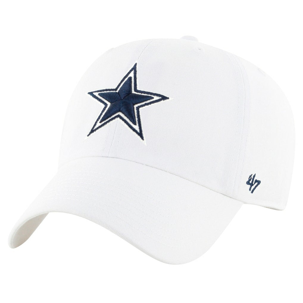 Dallas Cowboys '47 Clean Up Primary Adjustable Hat White | 47 brand