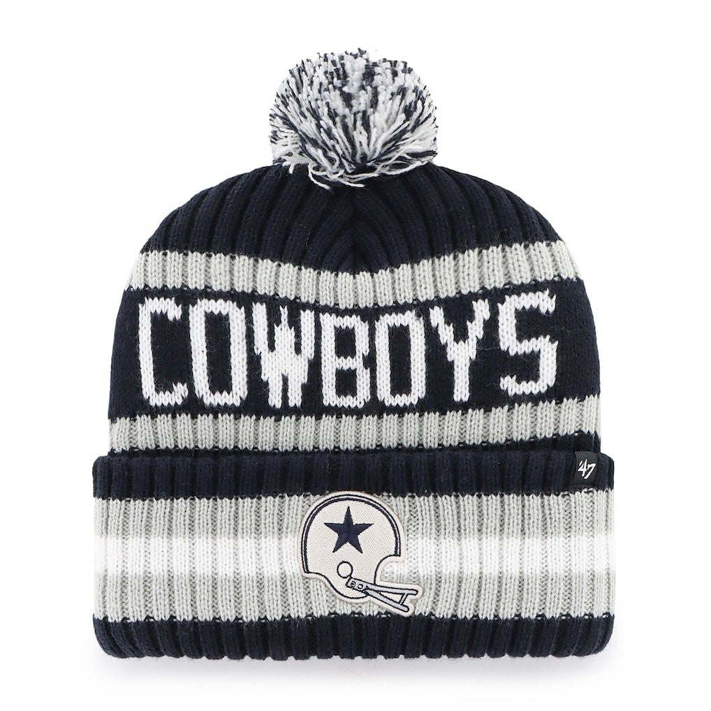 Dallas Cowboys '47 Bering Cuffed Knit Hat with Pom Navy | 47 brand