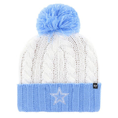 Dallas Cowboys '47 Women's Luminance Cuffed Knit Hat with Pom White/Light Blue | 47 brand