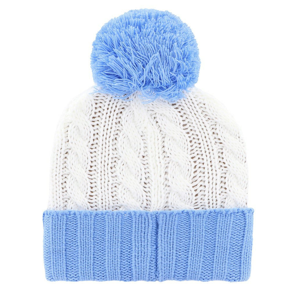 Dallas Cowboys '47 Women's Luminance Cuffed Knit Hat with Pom White/Light Blue | 47 brand