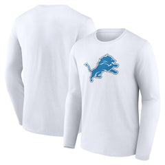 Detroit Lions Primary Logo Long Sleeve T-Shirt White | NFL