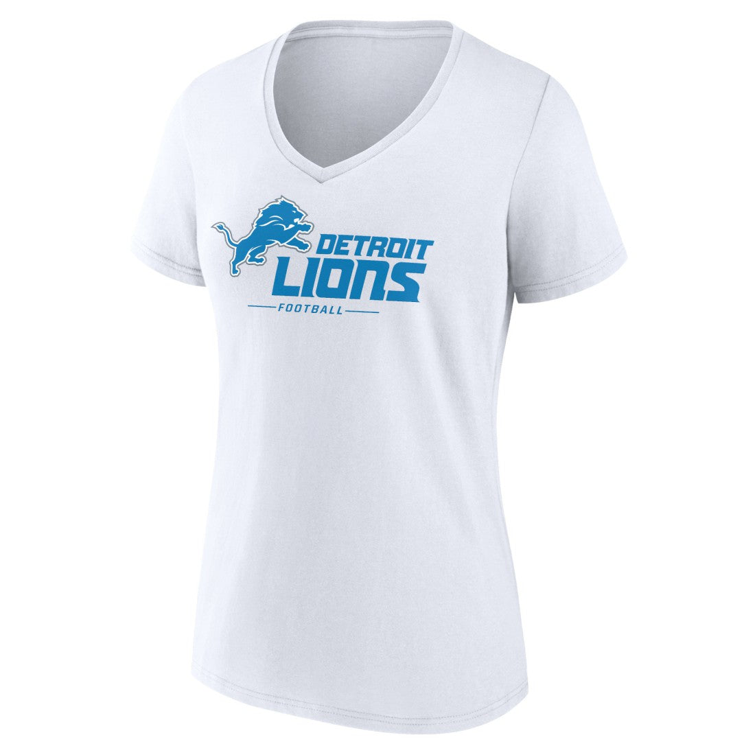 Detroit Lions Women's Lock Up V-Neck T-Shirt White | NFL