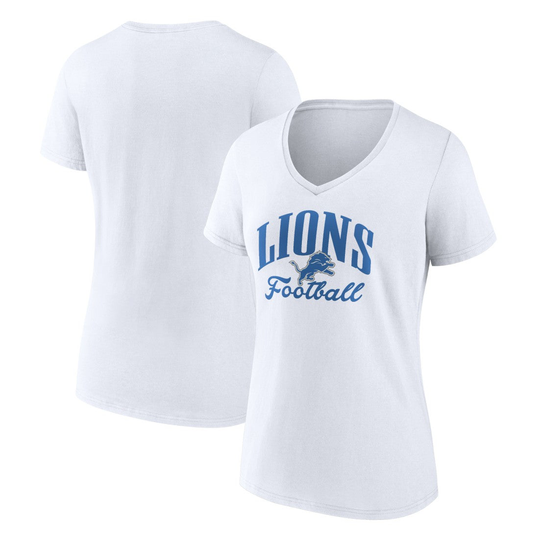 Detroit Lions Women's Victory Script V-Neck T-Shirt White | NFL
