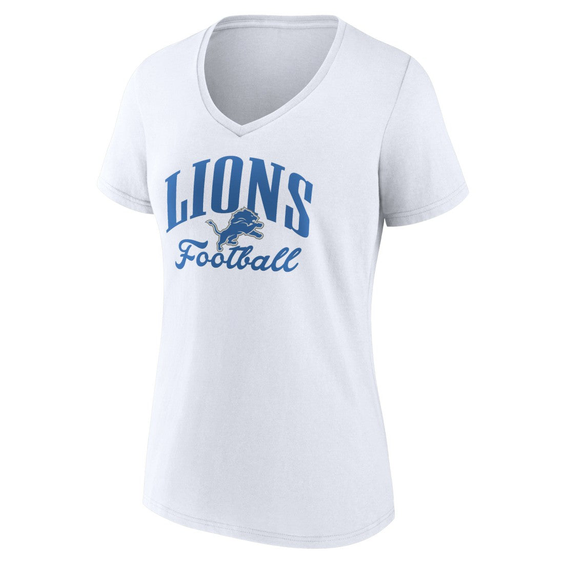 Detroit Lions Women's Victory Script V-Neck T-Shirt White | NFL