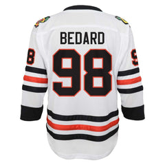 Connor Bedard Chicago Blackhawks Youth Away Replica Player Jersey - White - NHL