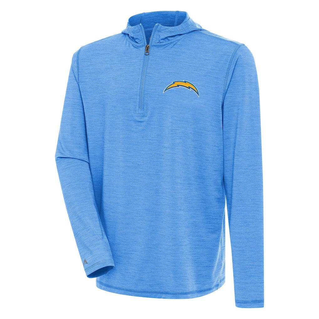 Los Angeles Chargers Antigua Tidy Quarter-Zip Pullover Hoodie Heather Powder Blue | NFL