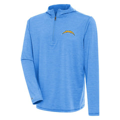Los Angeles Chargers Antigua Tidy Quarter-Zip Pullover Hoodie Heather Powder Blue | NFL