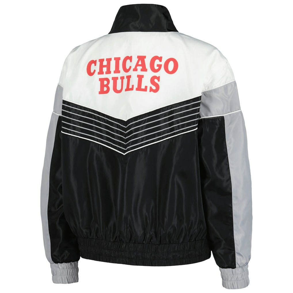 Chicago Bulls The Wild Collective Women's Courtside Half-Zip Track Jacket Black - NBA