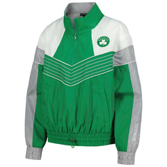 Boston Celtics The Wild Collective Women's Courtside Half-Zip Track Jacket Kelly Green - NBA
