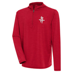Houston Rockets Antigua Tidy Quarter-Zip Lightweight Pullover Top Heather Red - NBA