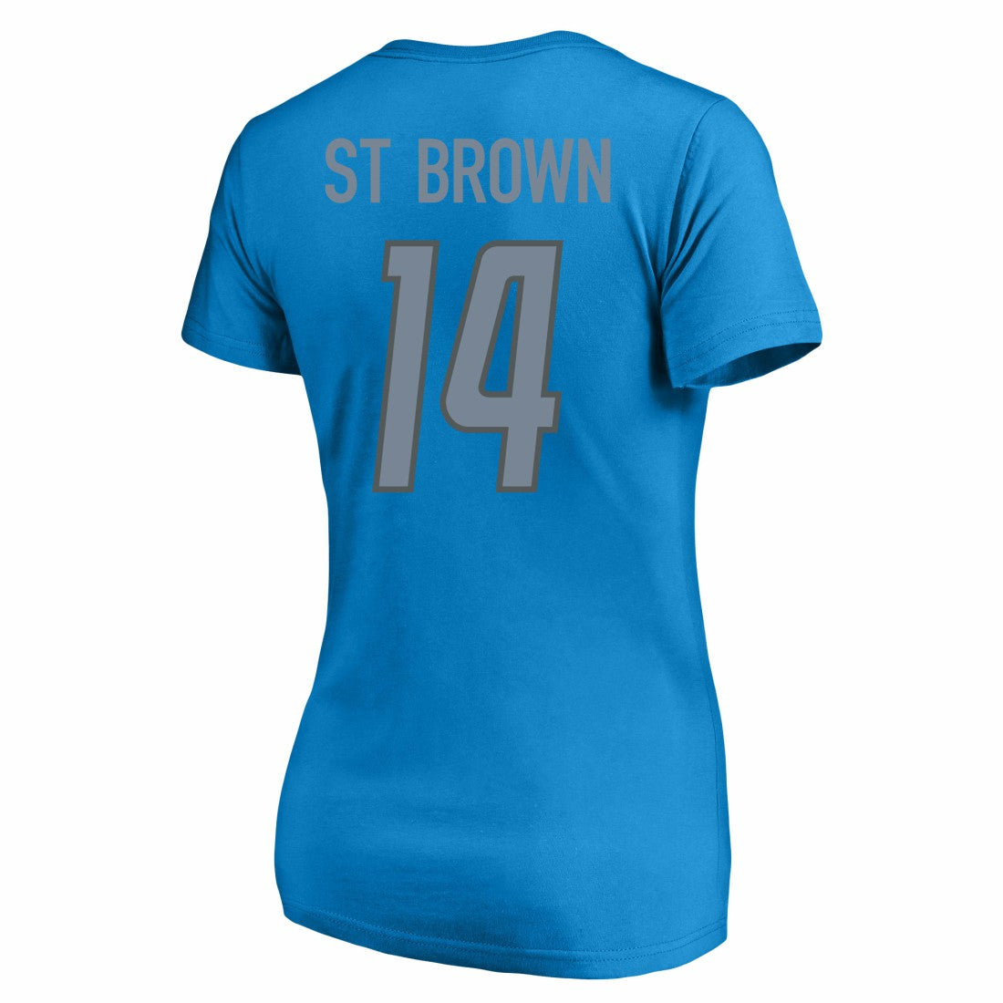 Amon-Ra St. Brown Detroit Lions Women's Plus Size Name & Number V-Neck T-Shirt Blue | Fanatics