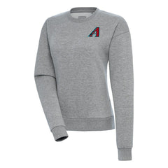 Arizona Diamondbacks Antigua Women's  Victory Crewneck Pullover Sweatshirt – Heather Gray Pullover - MLB