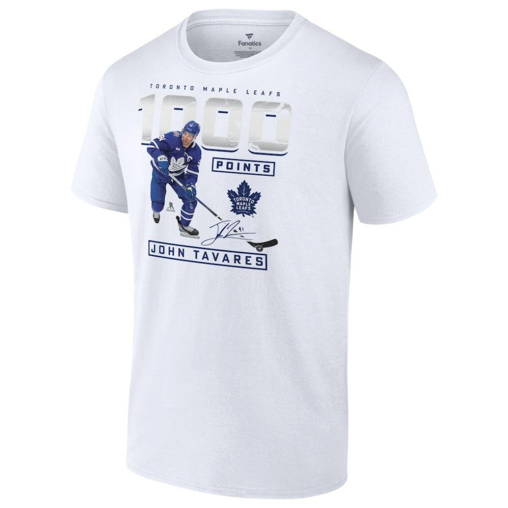 John Tavares Toronto Maple Leafs 1,000 Career Points T-Shirt - White - NHL