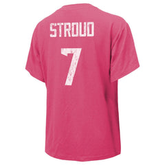 C.J. Stroud Houston Texans Majestic Threads Women's Name & Number T-Shirt Pink | NFL