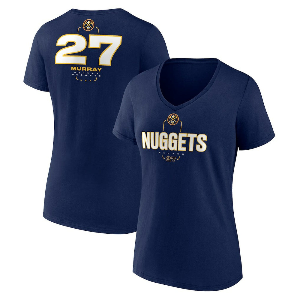 Jamal Murray Denver Nuggets Women's Behind The Back Name & Number V-Neck T-Shirt Navy - NBA