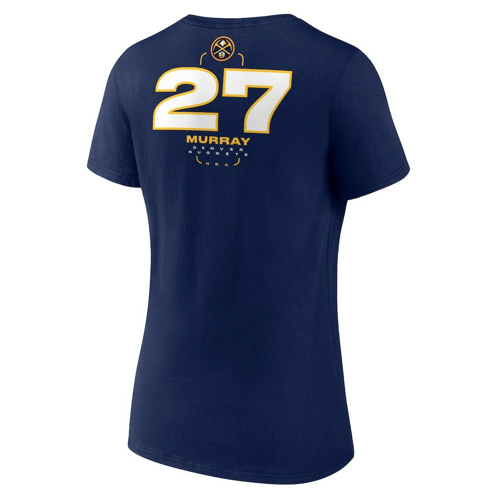 Jamal Murray Denver Nuggets Women's Behind The Back Name & Number V-Neck T-Shirt Navy - NBA
