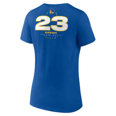 Draymond Green Golden State Warriors Women's Behind The Back Name & Number V-Neck T-Shirt Royal - NBA