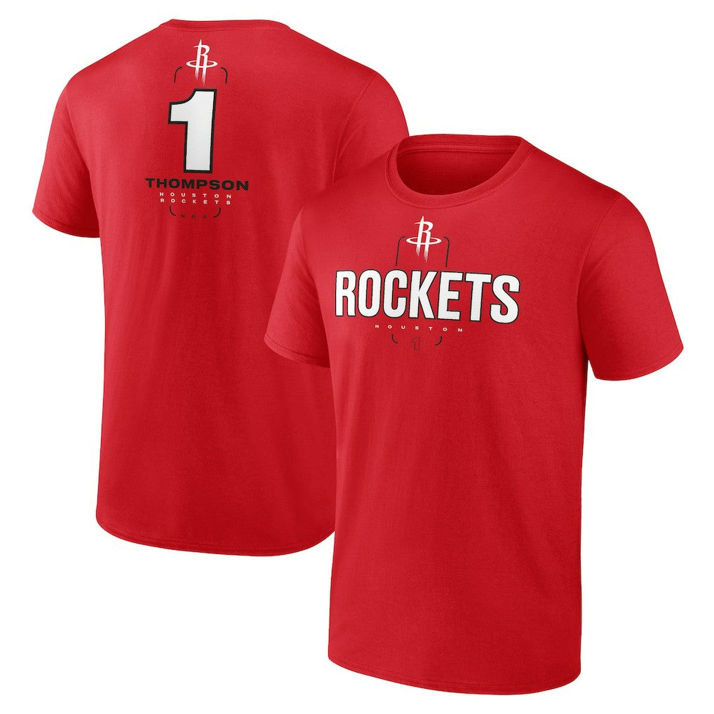 Amen Thompson Houston Rockets Behind The Back Name & Number T-Shirt Red - NBA