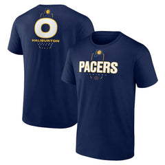 Tyrese Haliburton Indiana Pacers Behind The Back Name & Number T-Shirt Navy - NBA