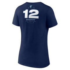 Ja Morant Memphis Grizzlies Women's Behind The Back Name & Number V-Neck T-Shirt Navy - NBA