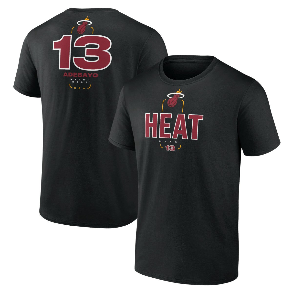 Bam Adebayo Miami Heat Behind The Back Name & Number T-Shirt Black - NBA