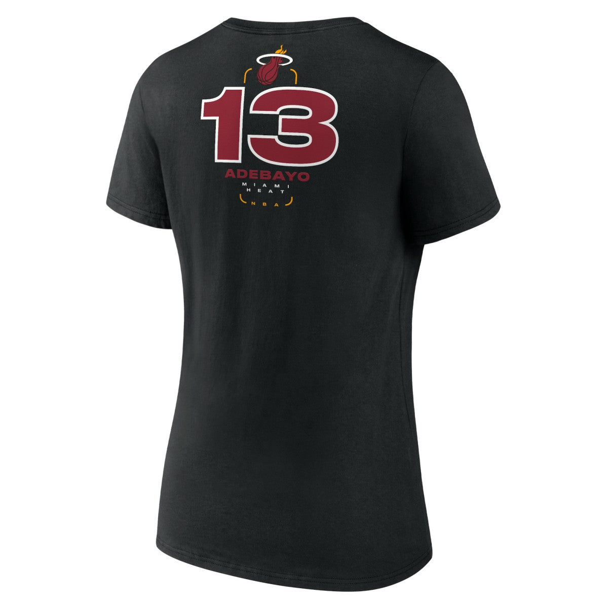 Bam Adebayo Miami Heat Women's Behind The Back Name & Number V-Neck T-Shirt Black - NBA