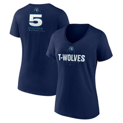 Anthony Edwards Minnesota Timberwolves Women's Behind The Back Name & Number V-Neck T-Shirt Navy - NBA