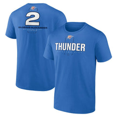 Shai Gilgeous-Alexander Oklahoma City Thunder Behind The Back Name & Number T-Shirt Blue - NBA